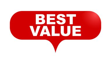 Kırmızı vektör kabarcık afiş en iyi değer