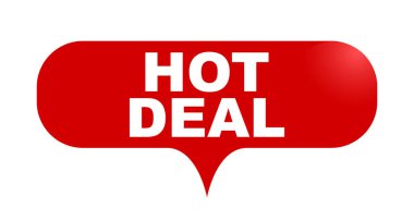 Kırmızı vektör kabarcık afiş sıcak fırsat