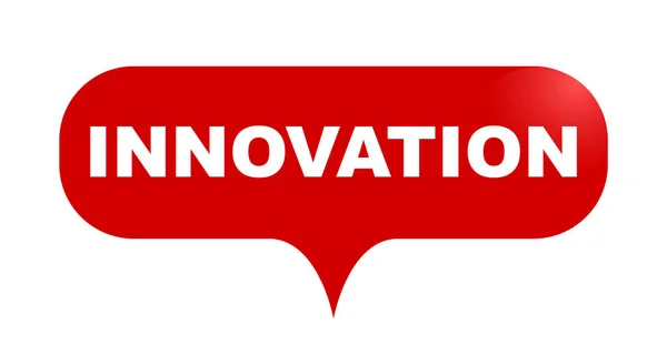 Piros vektor buborék banner innováció — Stock Vector