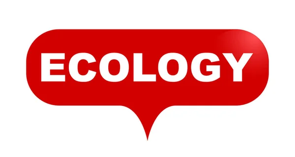 Rosso vettore bolla banner ecologia — Vettoriale Stock