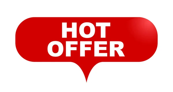 Red vector bubble banner hot offer — Stock Vector