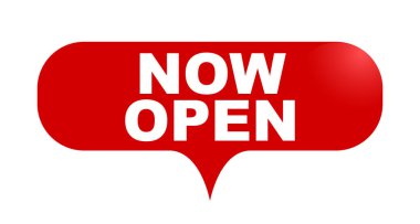 Kırmızı vektör kabarcık afiş yapın açık