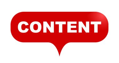 Kırmızı vektör kabarcık banner içerik