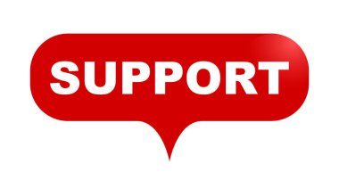 Kırmızı vektör kabarcık afiş destek