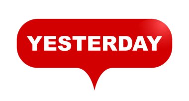 Kırmızı vektör kabarcık afiş dün