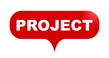 Kırmızı vektör kabarcık afiş projesi