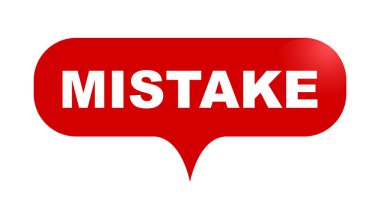 Kırmızı vektör kabarcık afiş hata