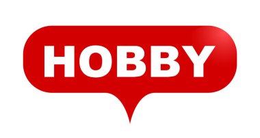 Kırmızı vektör kabarcık afiş hobi