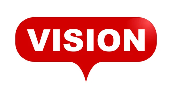 Röd vektor bubbla banner vision — Stock vektor