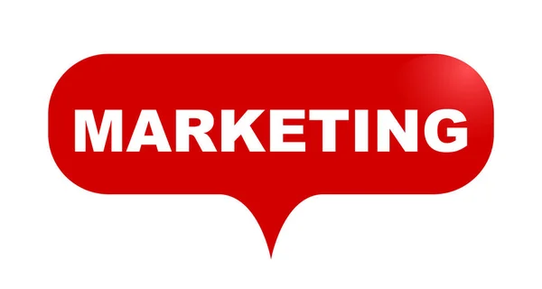 Roter Vektor Blase Banner Marketing — Stockvektor