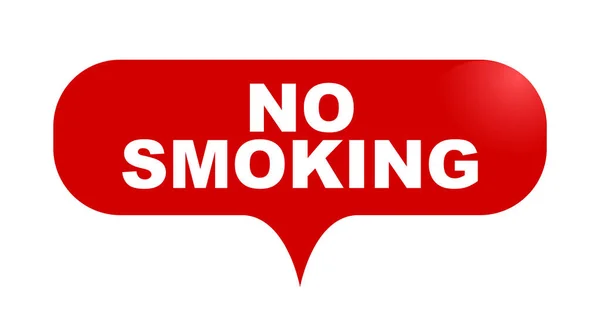 Bandiera rossa della bolla vettoriale non fumare — Vettoriale Stock