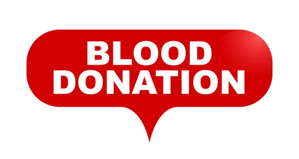 Rojo vector burbuja banner donación de sangre — Vector de stock