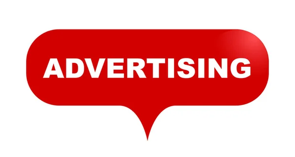 Roter Vektor Blase Banner Werbung — Stockvektor
