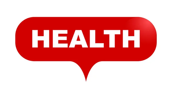 Roter Vektor Blase Banner Gesundheit — Stockvektor
