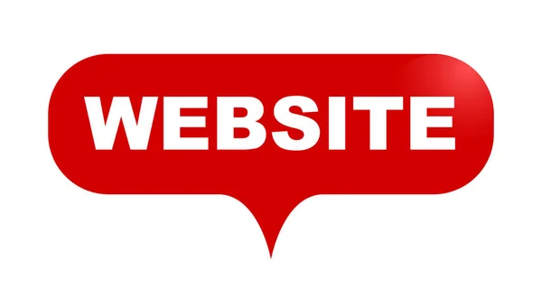 Sitio web de banner de burbuja vector rojo — Vector de stock