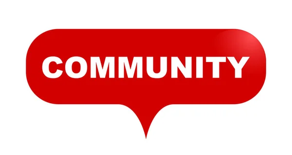 Rode vector zeepbel banner Gemeenschap — Stockvector