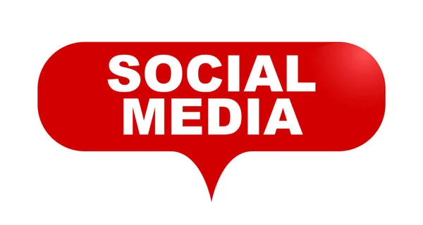 Banner bolla vettoriale rosso social media — Vettoriale Stock