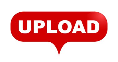 Kırmızı vektör kabarcık banner yüklemek