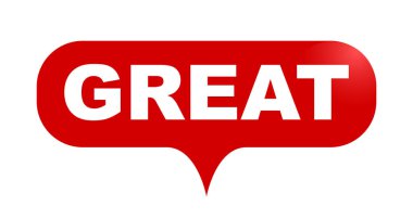 Kırmızı vektör kabarcık afiş büyük