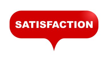 Kırmızı vektör kabarcık afiş memnuniyeti