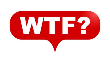 Kırmızı vektör kabarcık afiş wtf