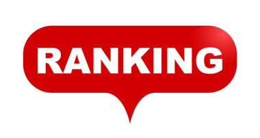 Kırmızı vektör kabarcık afiş sıralaması