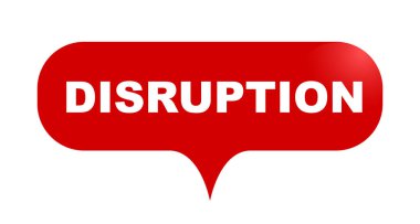 Kırmızı vektör kabarcık afiş bozulma