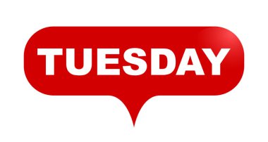 Kırmızı vektör kabarcık afiş Salı