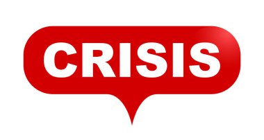 Kırmızı vektör kabarcık afiş krizi