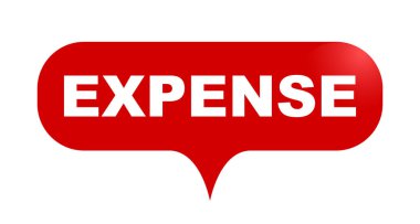 Kırmızı vektör kabarcık afiş gider