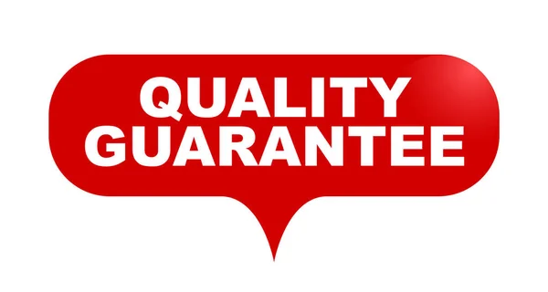 Garantia de qualidade de banner bolha vetorial vermelho —  Vetores de Stock