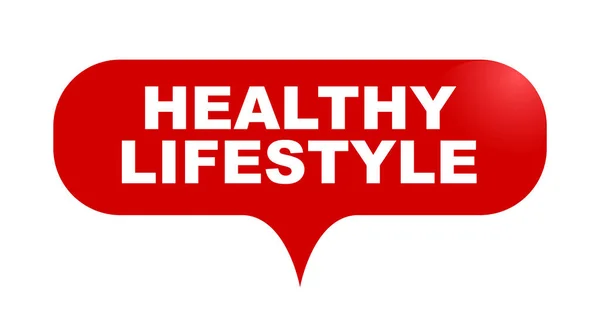 Rojo vector burbuja banner estilo de vida saludable — Vector de stock