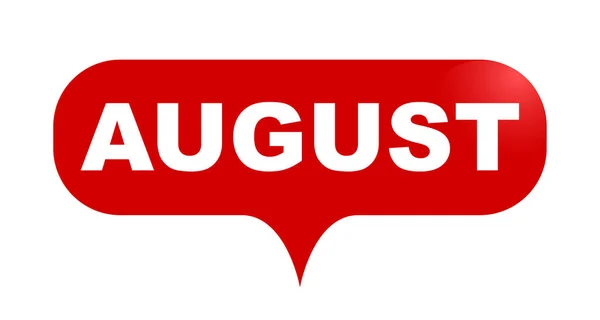 Roter vektorblase banner august — Stockvektor