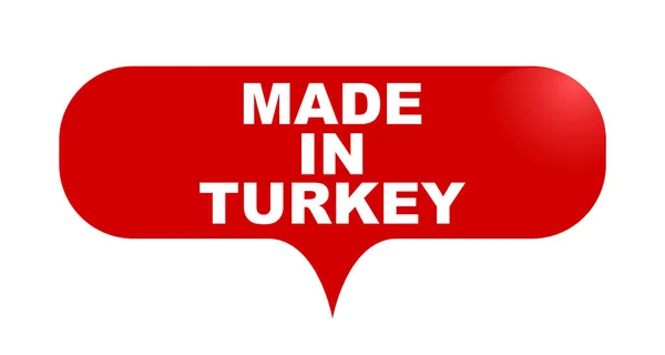 Banner mit roter Vektorblase aus der Türkei — Stockvektor