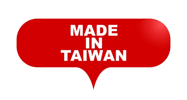 Banner de burbuja vector rojo hecho en taiwan — Archivo Imágenes Vectoriales