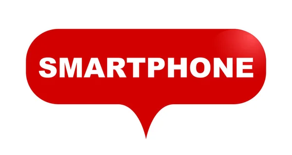 Rojo vector burbuja banner smartphone — Vector de stock