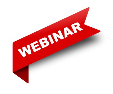 Kırmızı vektör afiş şerit webinar