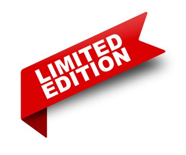 Kırmızı vektör afiş şerit limited edition