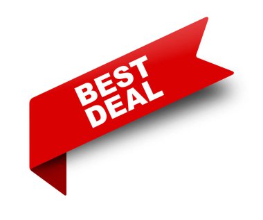 Kırmızı vektör afiş şerit iyi anlaşma