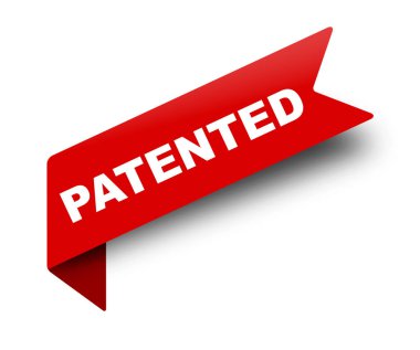patentli kırmızı vektör afiş şerit