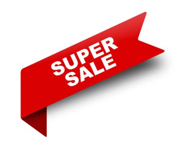 Kırmızı vektör afiş şerit süper Satılık