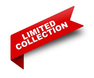 Kırmızı vektör afiş şerit koleksiyonu sınırlı