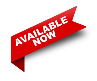 Kırmızı vektör afiş şerit elde edilebilir şimdi