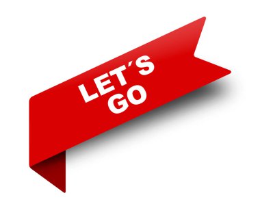 Kırmızı vektör afiş şerit gidelim