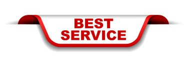 Kırmızı ve beyaz afiş en iyi hizmeti