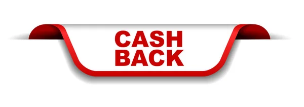 Rot-weiße Banner Cash-back — Stockvektor
