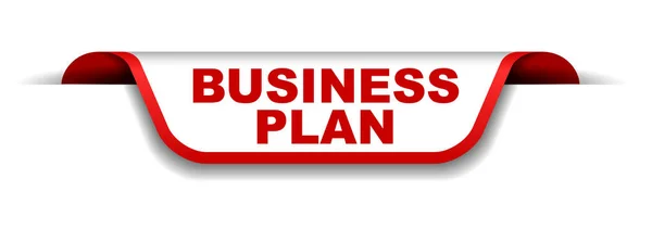 Rot-weiße Banner Business-plan — Stockvektor