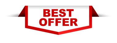 Kırmızı ve beyaz afiş en iyi teklif