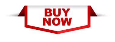 Kırmızı ve beyaz afiş satın şimdi