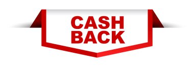 Kırmızı ve beyaz afiş nakit geri